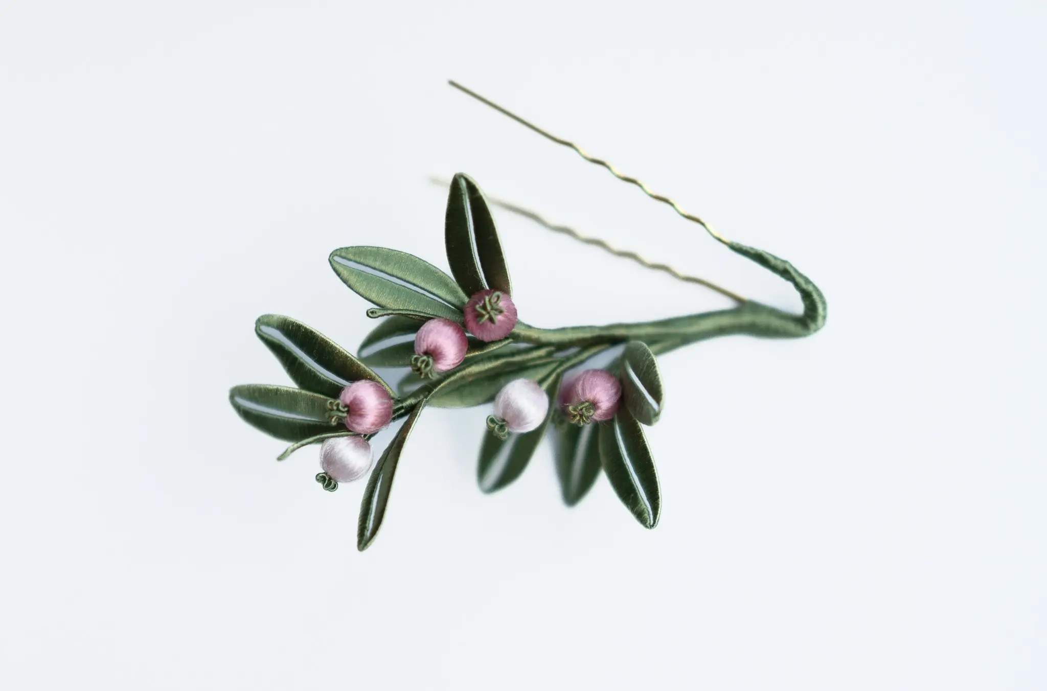 Olive Berry Hair Ornament · 橄榄枝缠花发饰